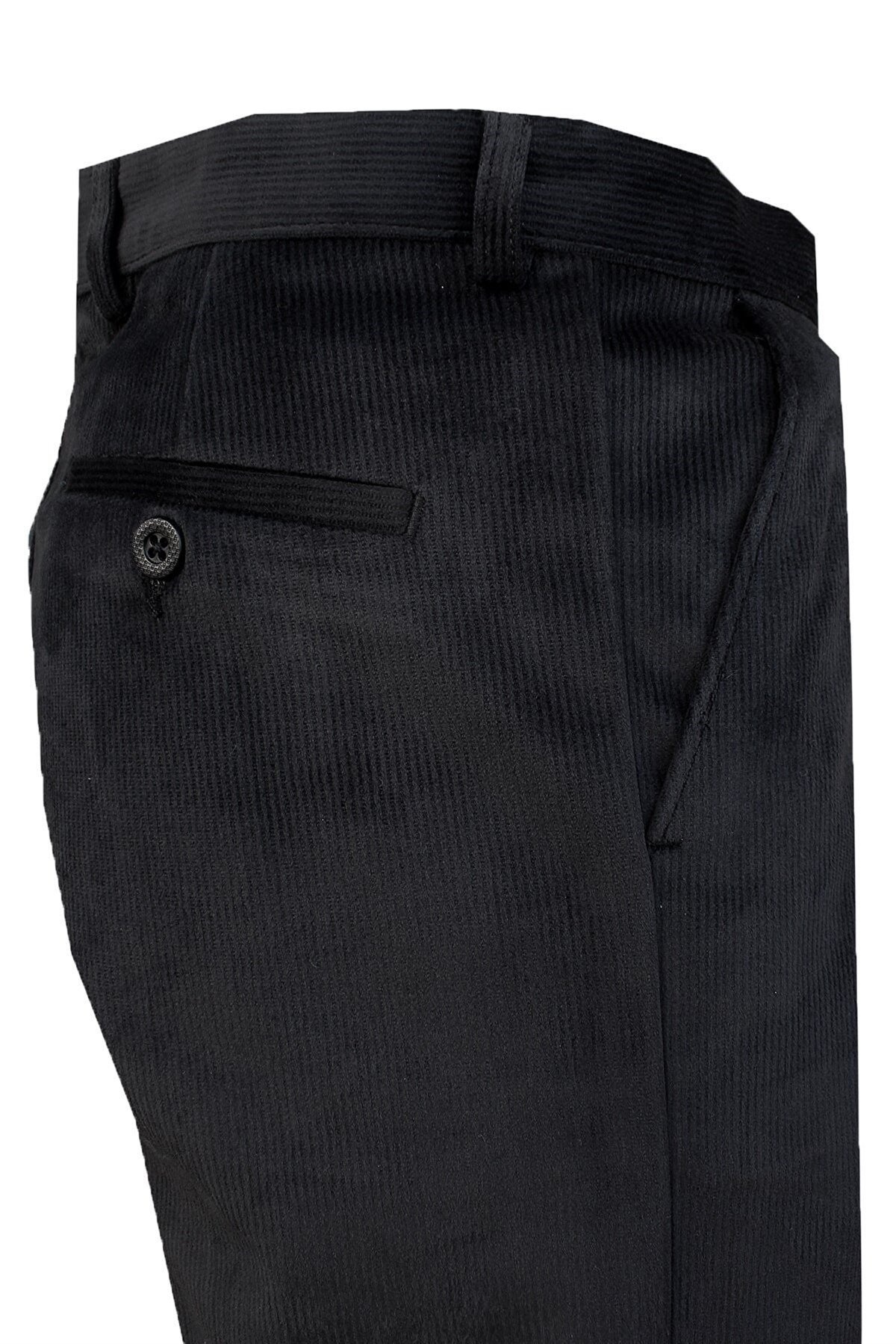 ERKEK YANDAN CEPLİ KIŞLIK İNCE FİTİLLİ BORU PAÇA KADİFE PANTOLON
