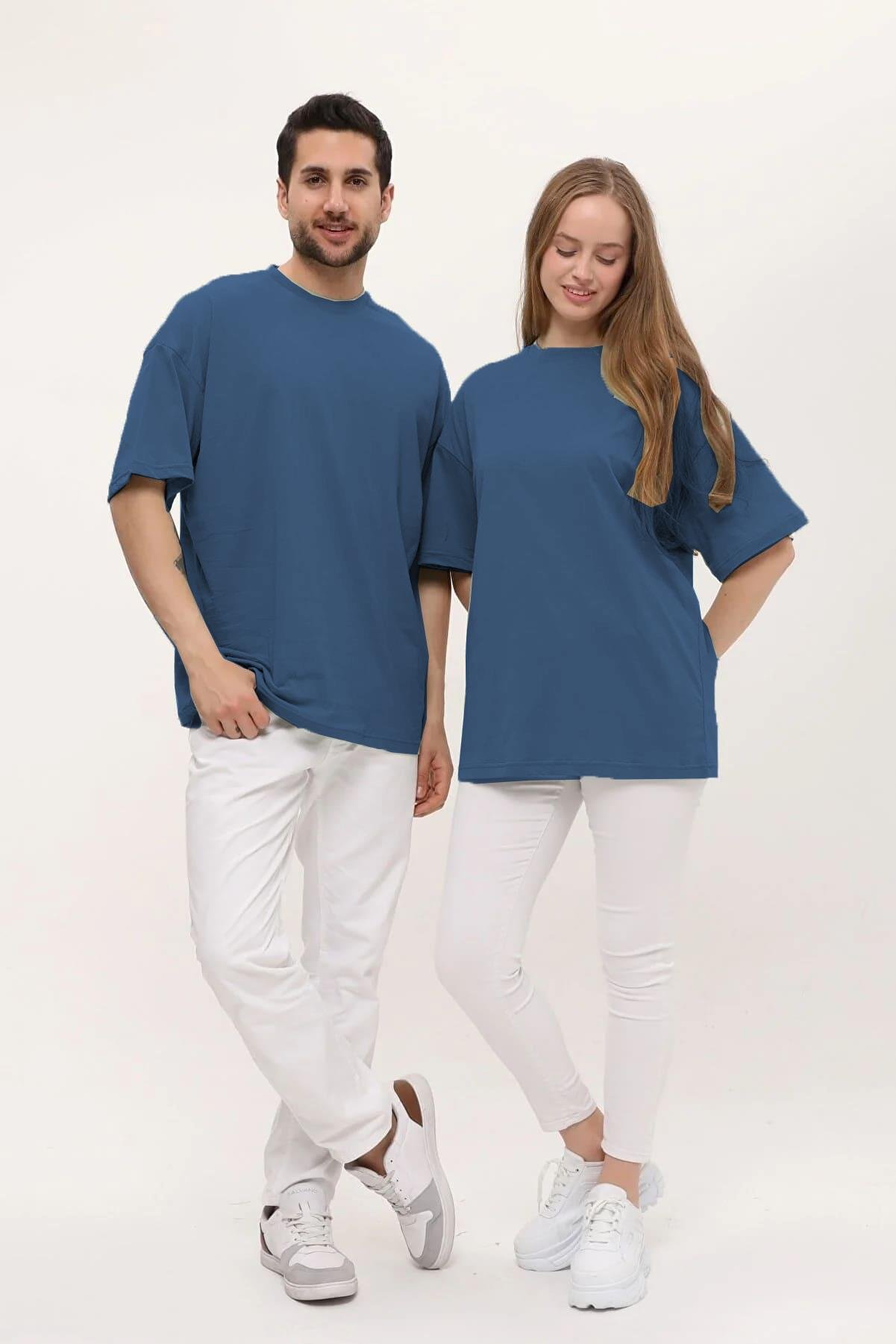 Unisex Kısa Kol Basic 14 Şubat Sevgililer Günü Çift Kombin Tişört (2 Adet)
