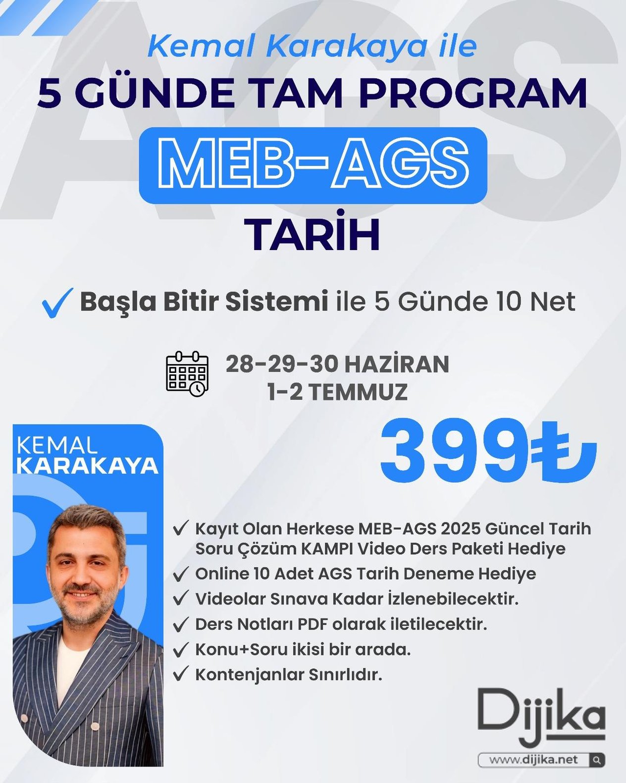 MEB - AGS TARİH 5 GÜNDE TAM PROGRAM