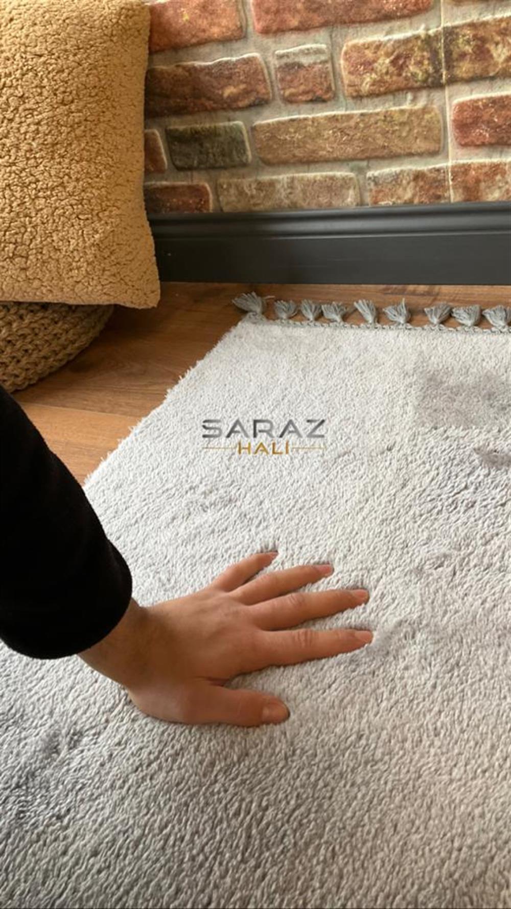 SARAZ HALISARAZ HALI Comfort Puffy Peluş Halı Gri