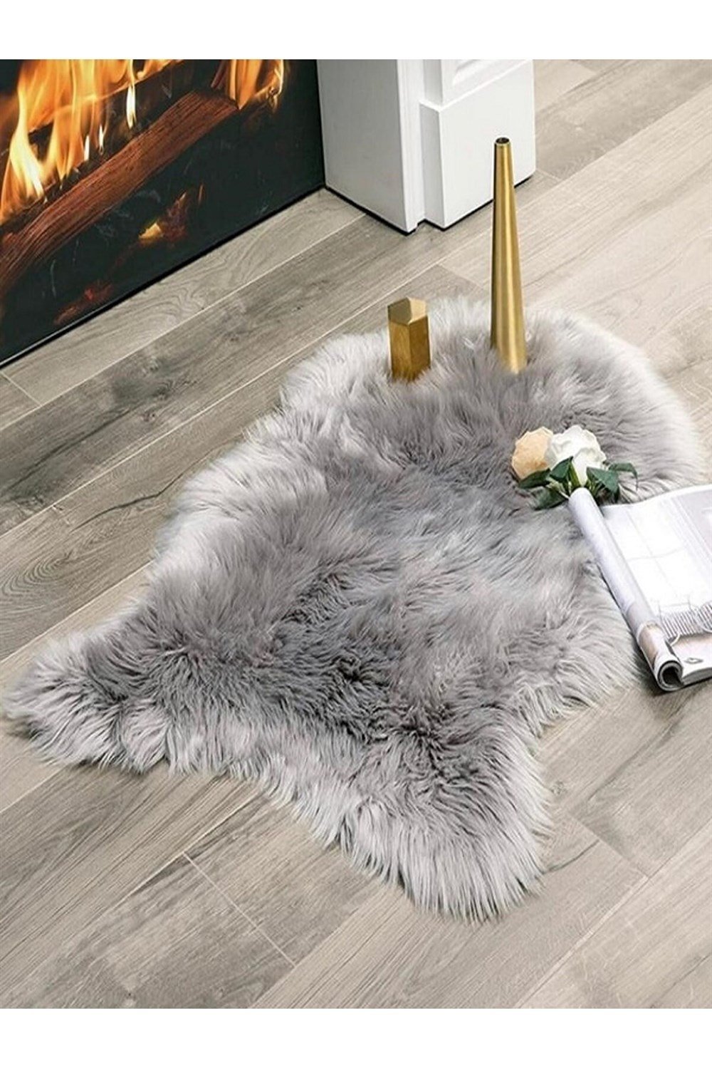 SARAZ HALI Yumoş Post Puffy Gri GRİPLS