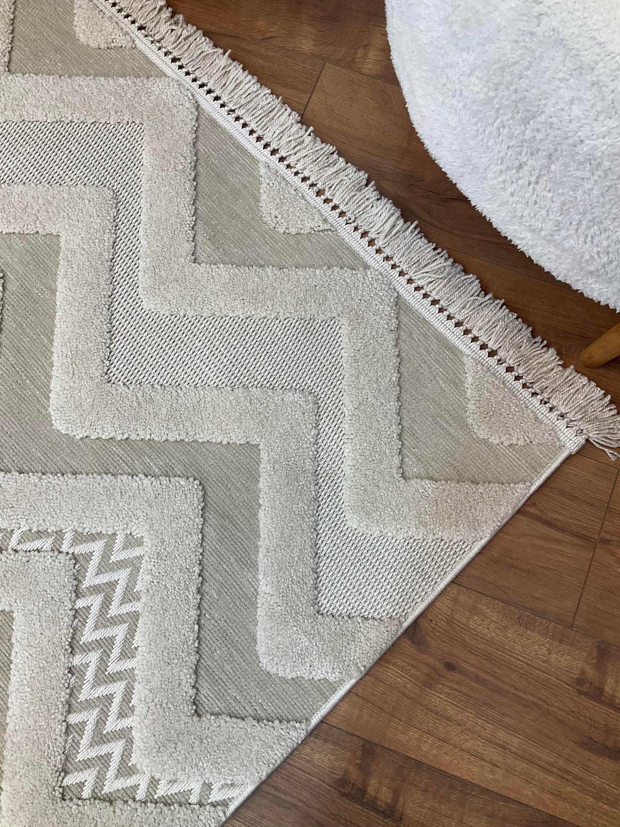 TİCİMAXSARAZ HALITasarım Serisi Zigzag Desen Bej
