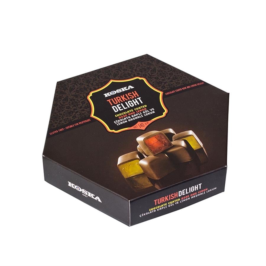 Koska 140 G Gül Limon Aromalı Çikolata Kaplı Lokum