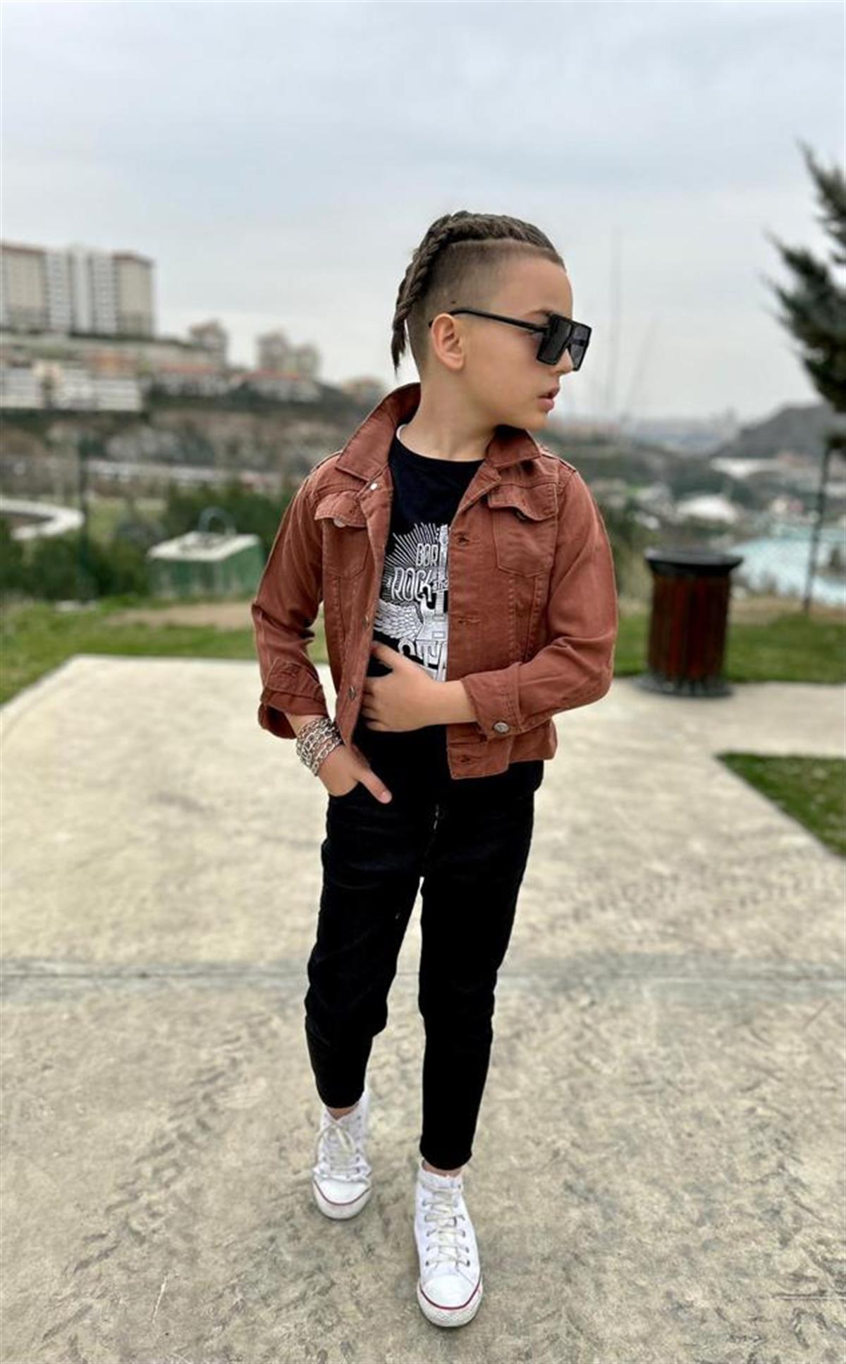 Erkek Çocuk Gabardin 3'lü Takım Tarçın Renk-Erkek Çocuk Alt Üst Takım-Bebegimindolabinda.com