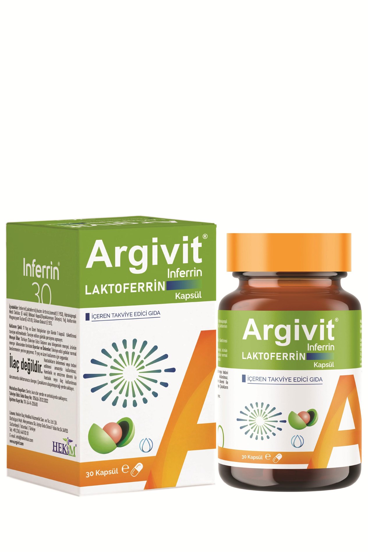 Argivit Lactoferrin-Inferrin Capsule 30 Tablets