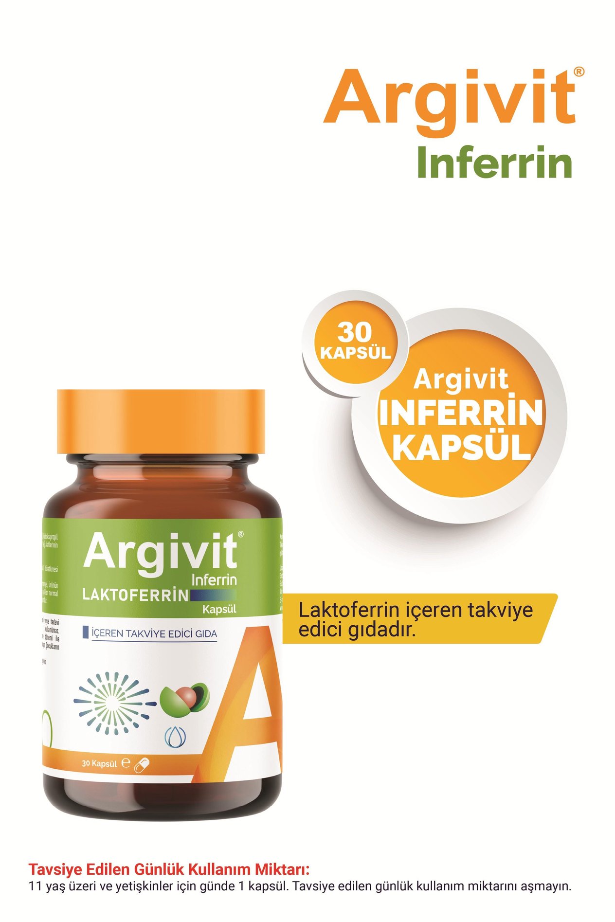 Argivit Lactoferrin-Inferrin Capsule 30 Tablets