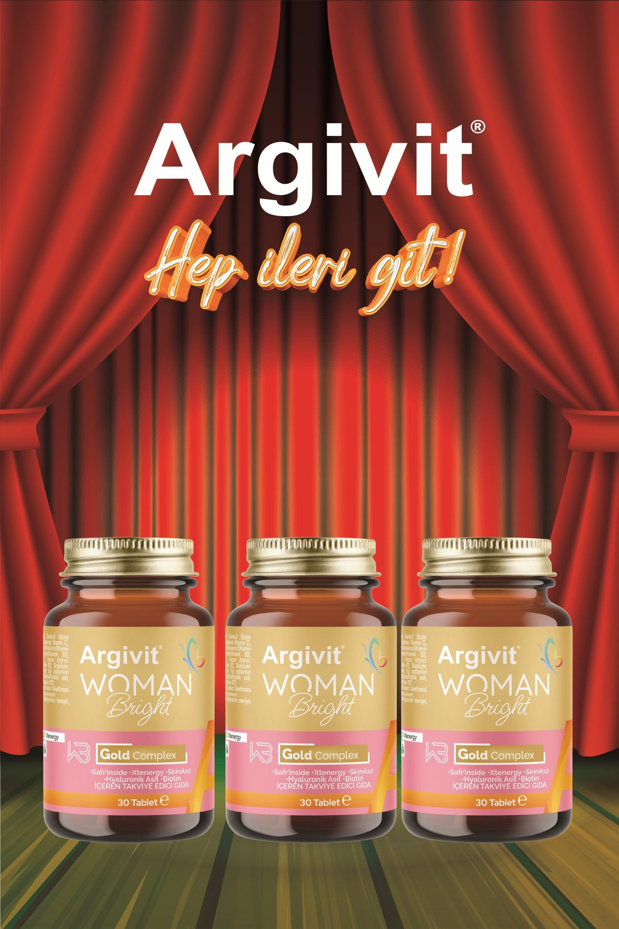 Argivit Woman Bright Tablet 30 Tablets 3 Pack
