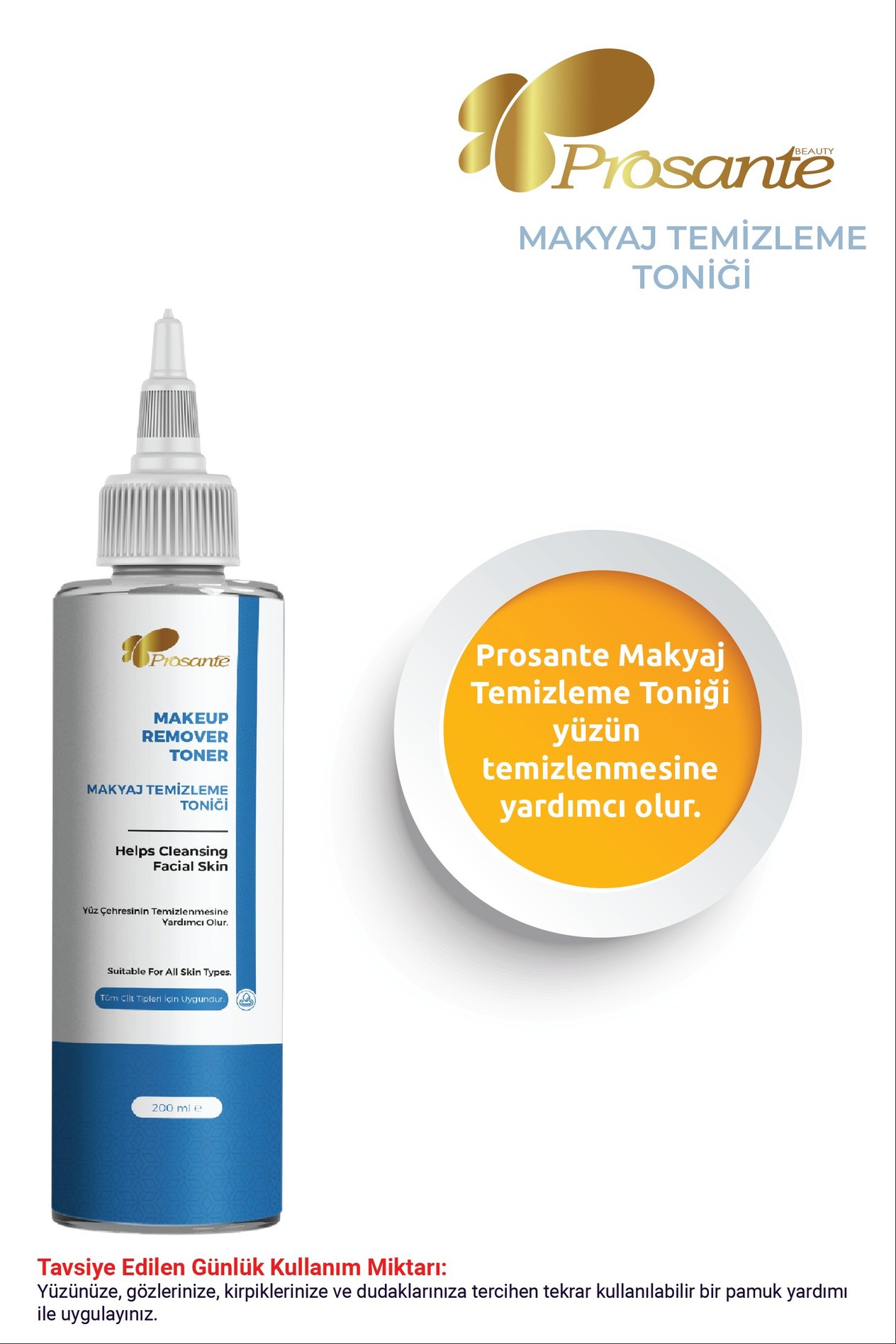 Prosente Makyaj Temizleme Toniği 200ml