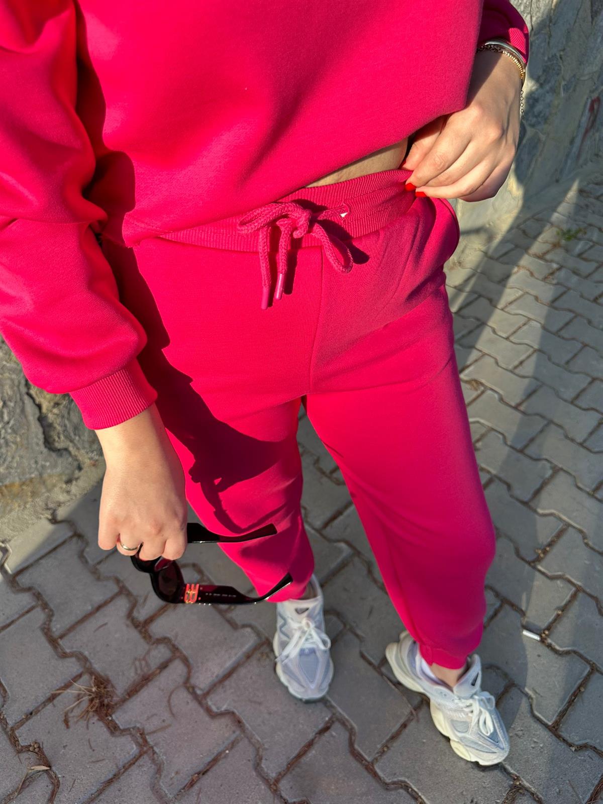 Fuşya Crop Eşofman Takımı | StrawberryWear