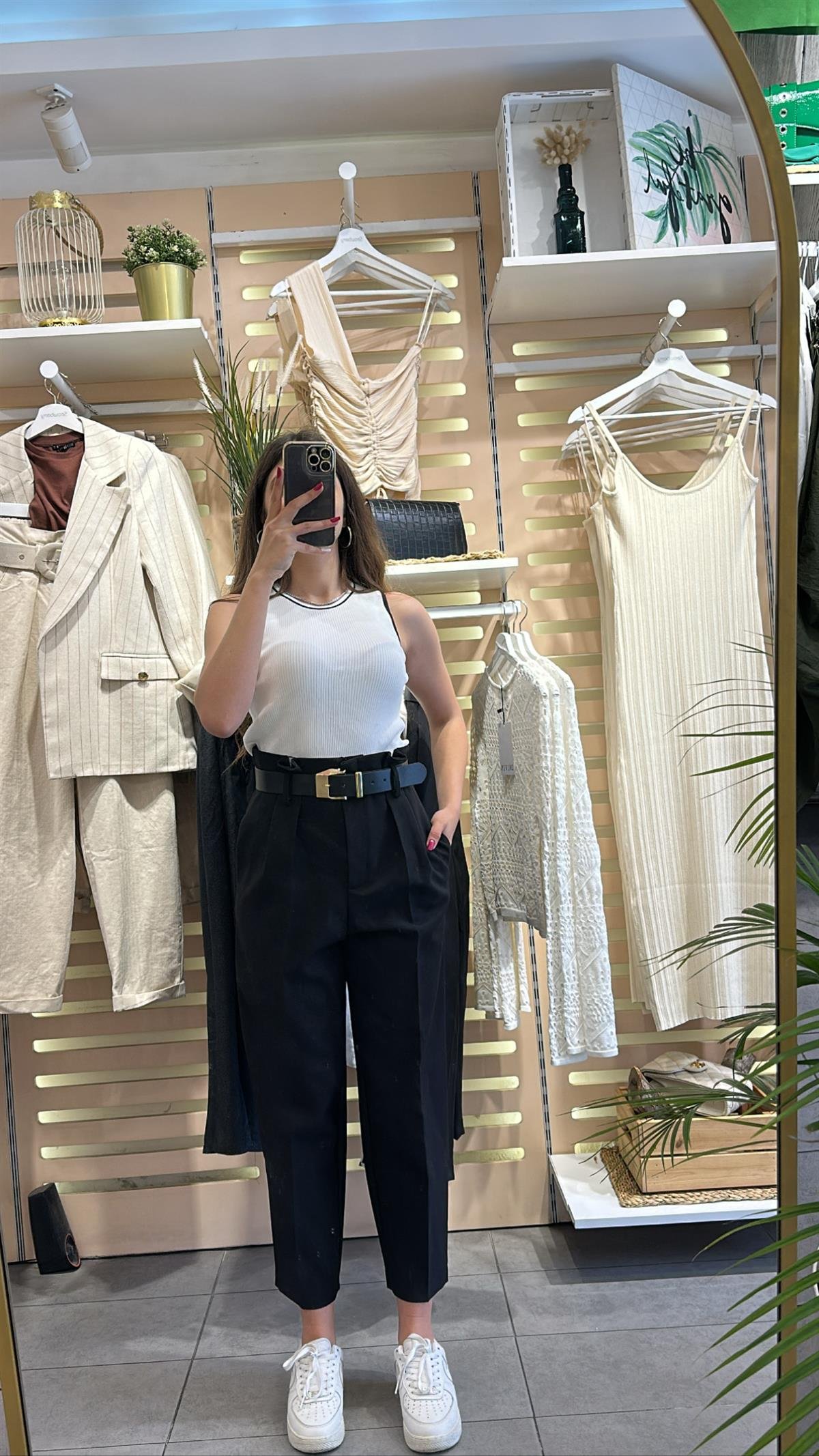 Kemerli Yüksel Bel Pantalon | StrawberryWear