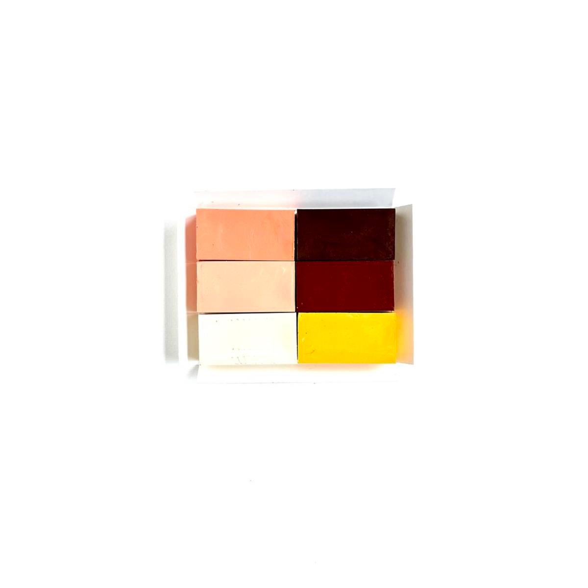 Colorz / Ten Renkleri Doğal Balmumu Sert Blok Pastel Boya Seti 6'lı