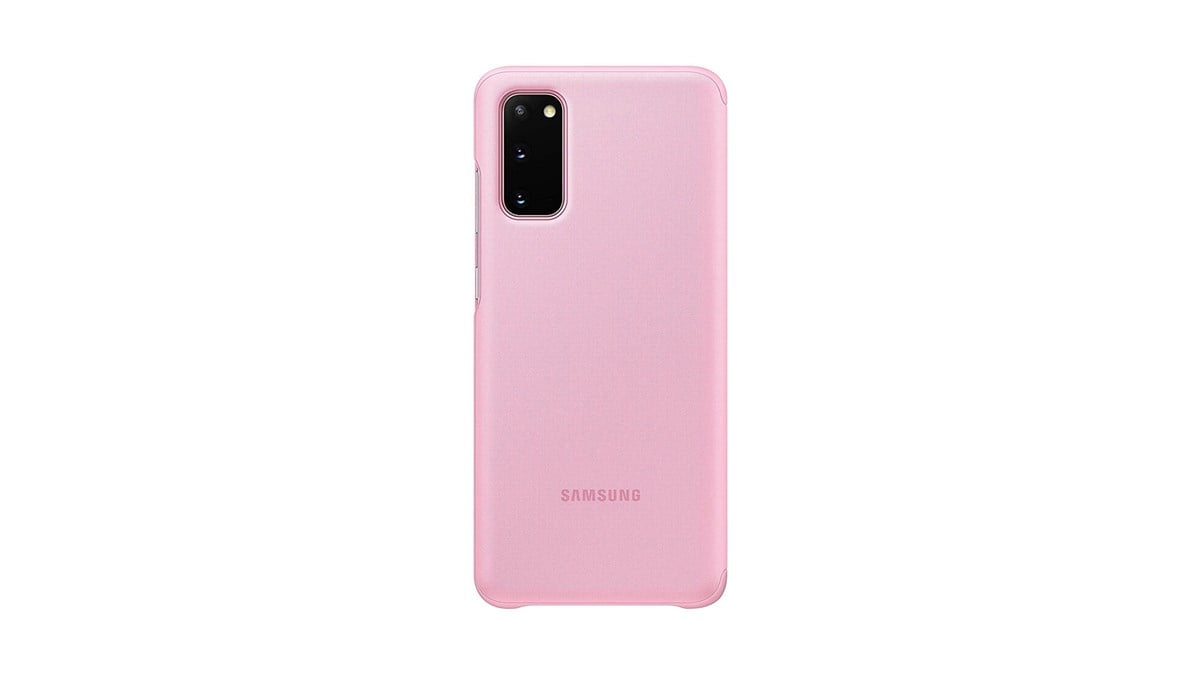 Samsung Galaxy S20 Clear View Kılıf Pembe EF-ZG980CPEGWW