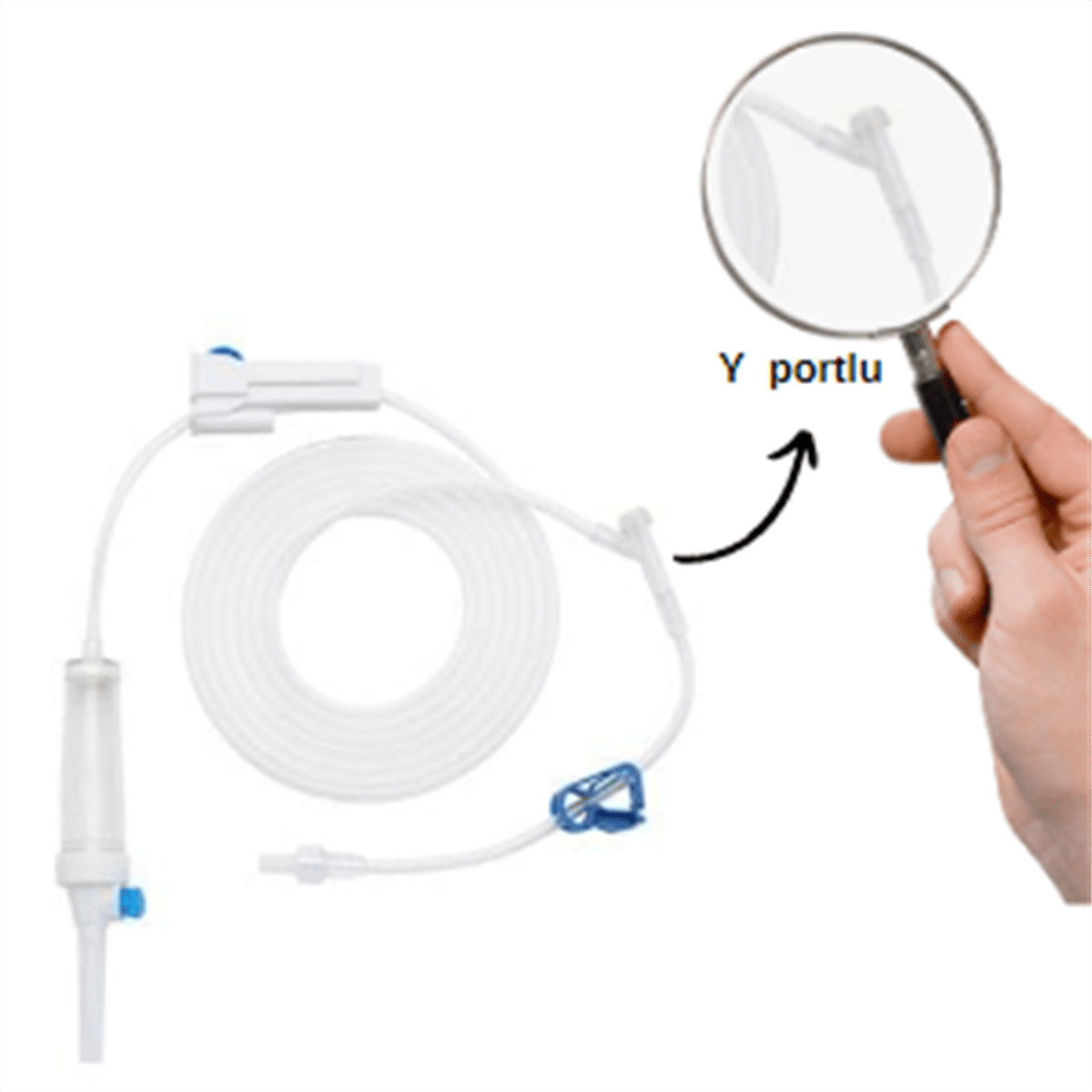 İNFÜZYON SETİ Y PORTLU 240 CM  BİRSET serum seti 