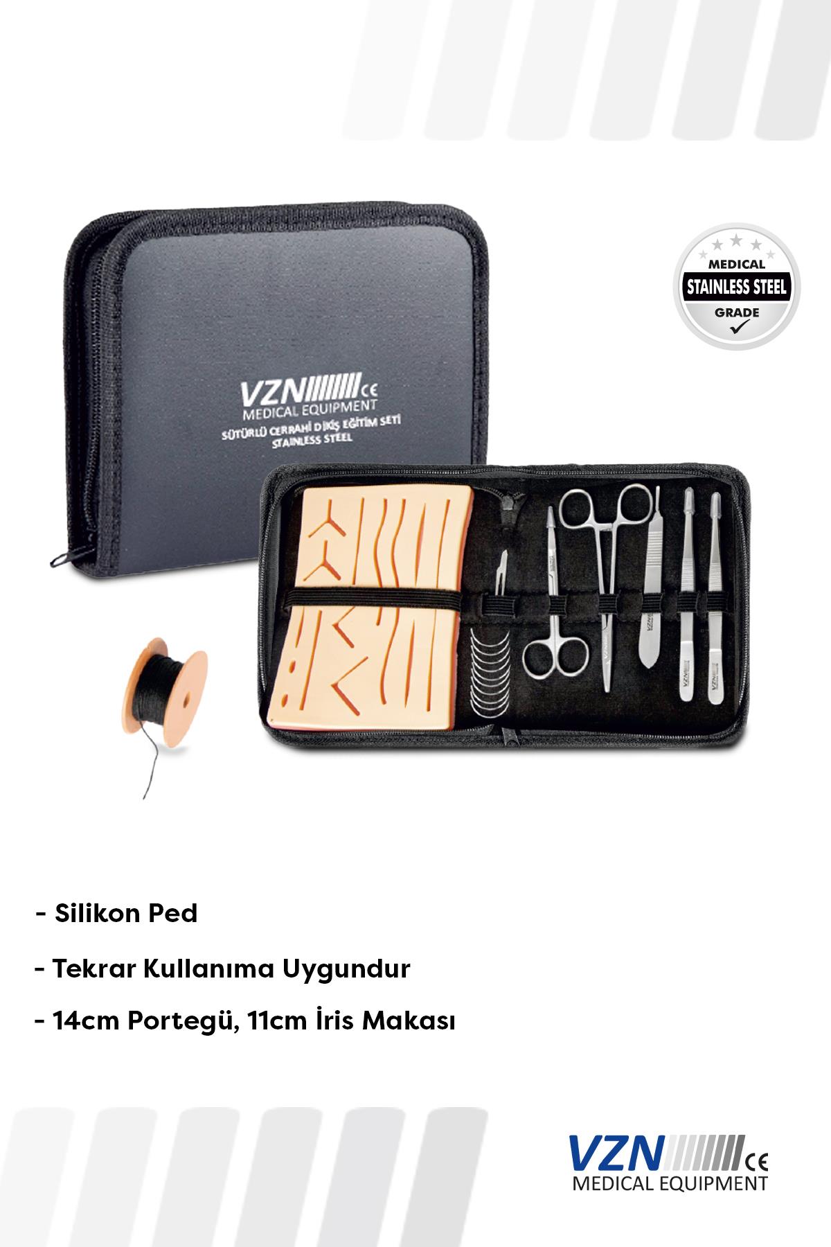 VZN 9 Parça Sütürlü Cerrahi Eğitim seti Çantalı