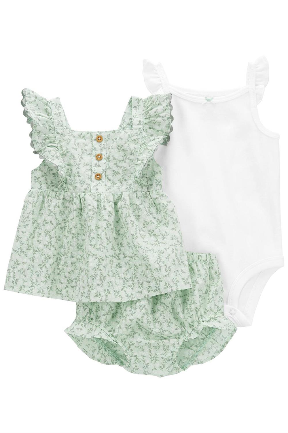 CTR-1O953010Carter's Kız Bebek 3'lü Alt Üst Set