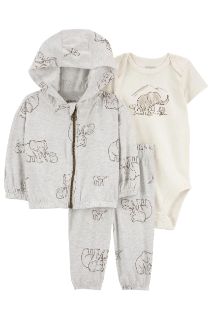 CTR-1R041610Layette Bebek 3'lü Hırkalı Set 1R041610