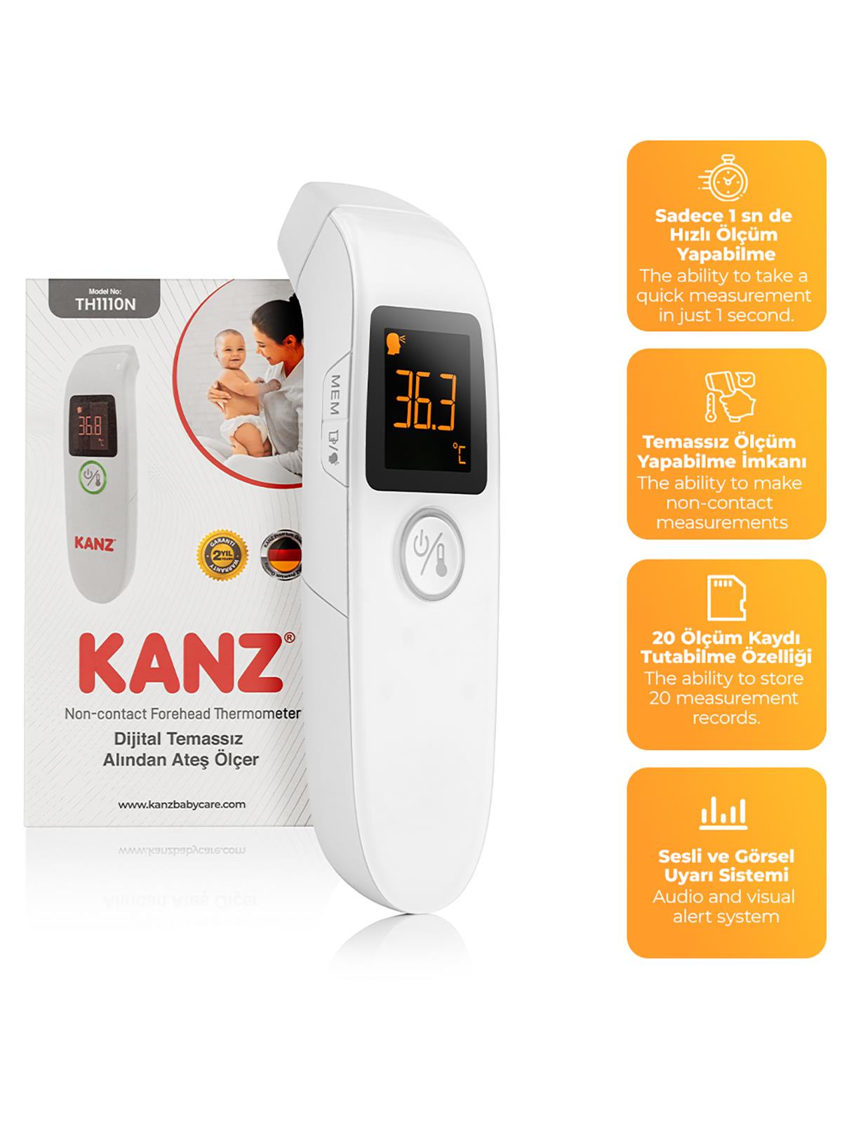 TH1110NKanz Dijital Temassız Alından Ateş Ölçer
