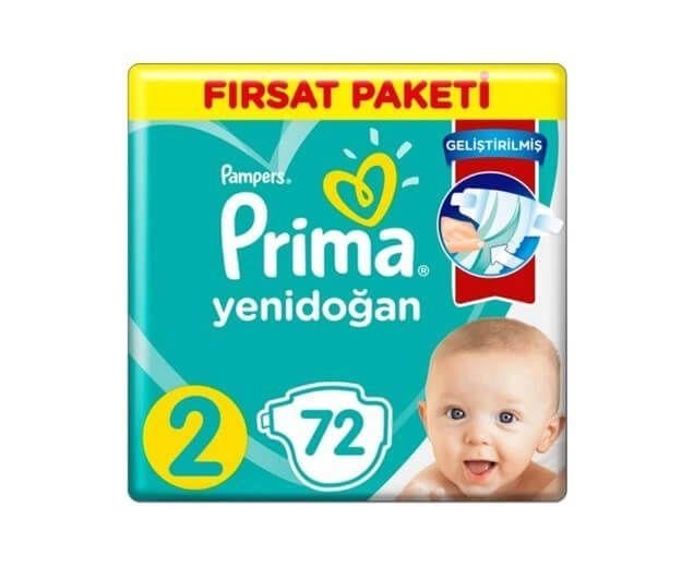 PRI-070Prima Pamoers Yenidoğan Bebek Bezi 72x2 no