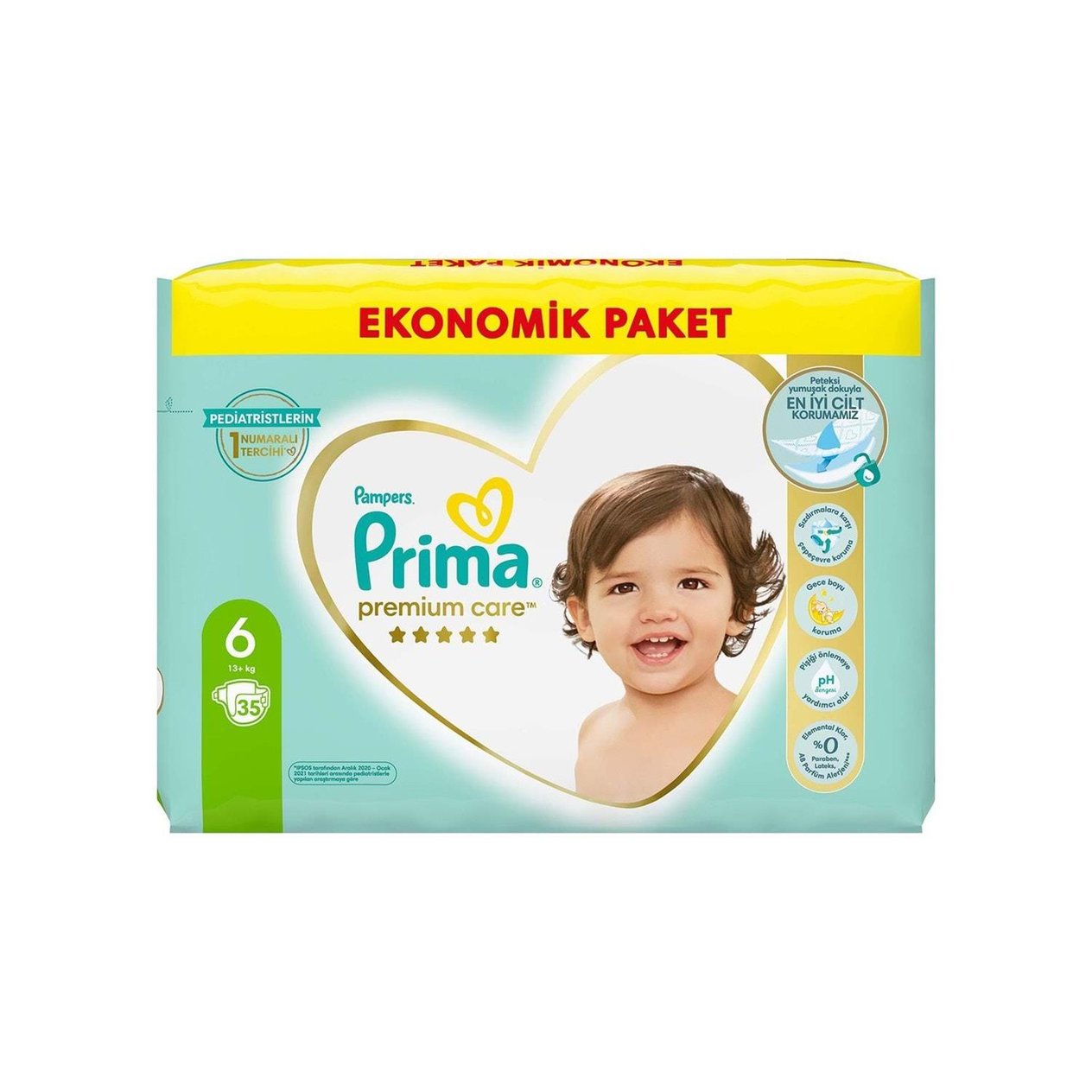 PRI-363Prima Bebek Bezi Premium Care 6 Numara 35 Adet Ekonomik Paket