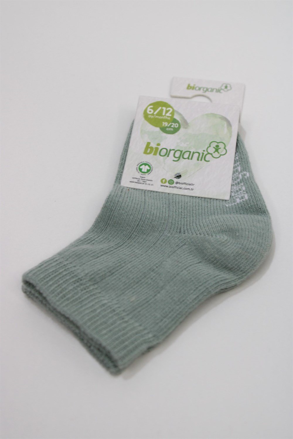 BİO-68370Bibaby Organik Fitilli Bebek Çorabı