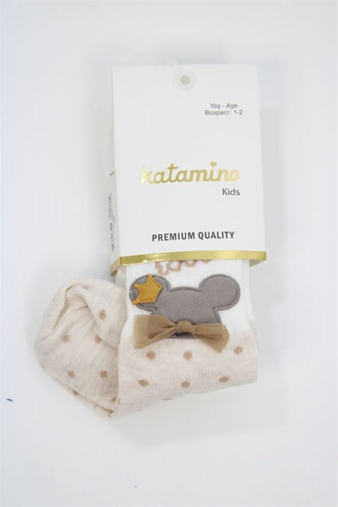 KAT-31020Katamino 31020 Kız Bebek Mini Puantiyeli Külotlu Çorap