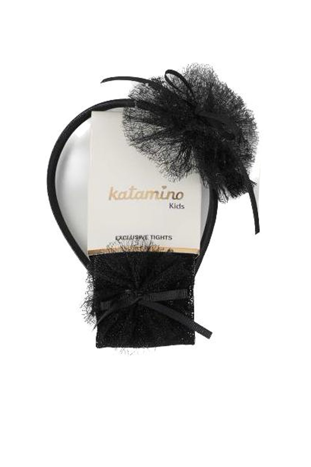 KAT-K62230Puspas Taç Aksesuarlı Simli Kız Çocuk Külotlu Çorap