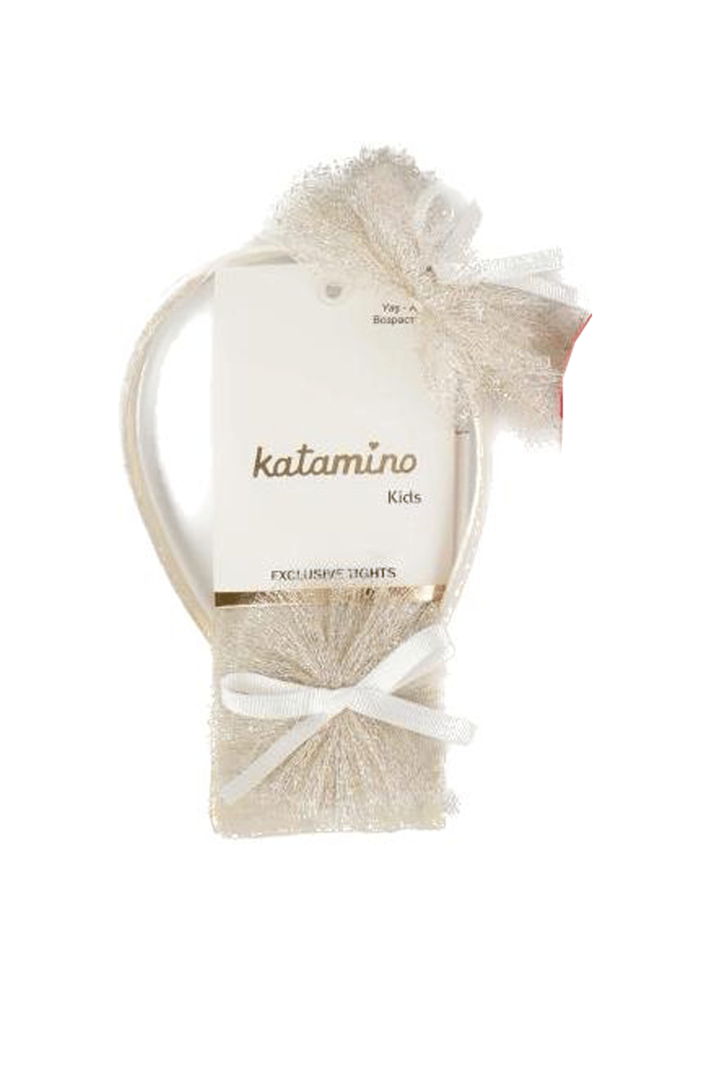 KAT-K62230Puspas Taç Aksesuarlı Simli Kız Çocuk Külotlu Çorap