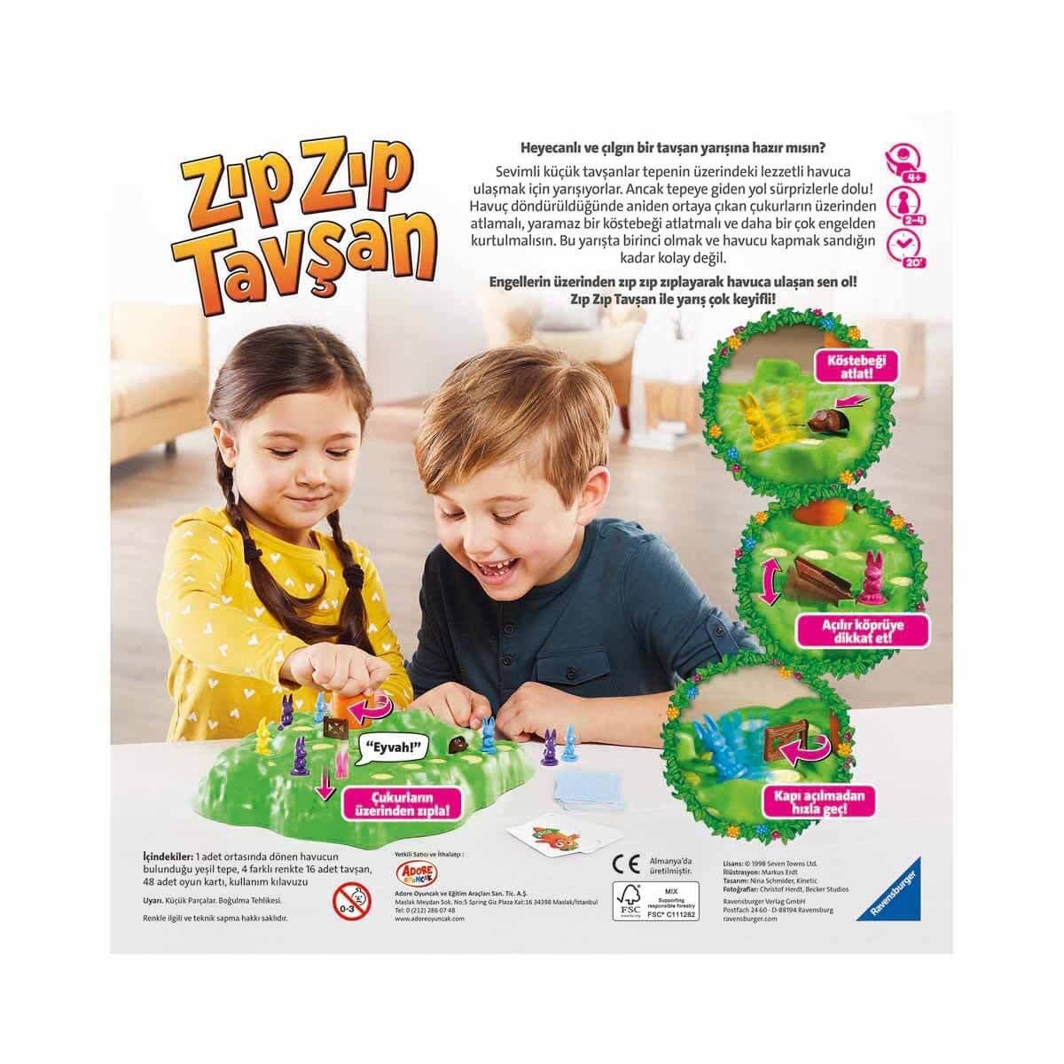 ADO-ROT209767Ravensburger ZıpZıp Tavşan 209767 Kutu Oyunu