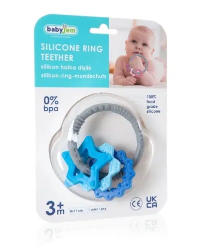 BBJ-807Babyjem Silikon Halka Bebek Diş Kaşıyıcı