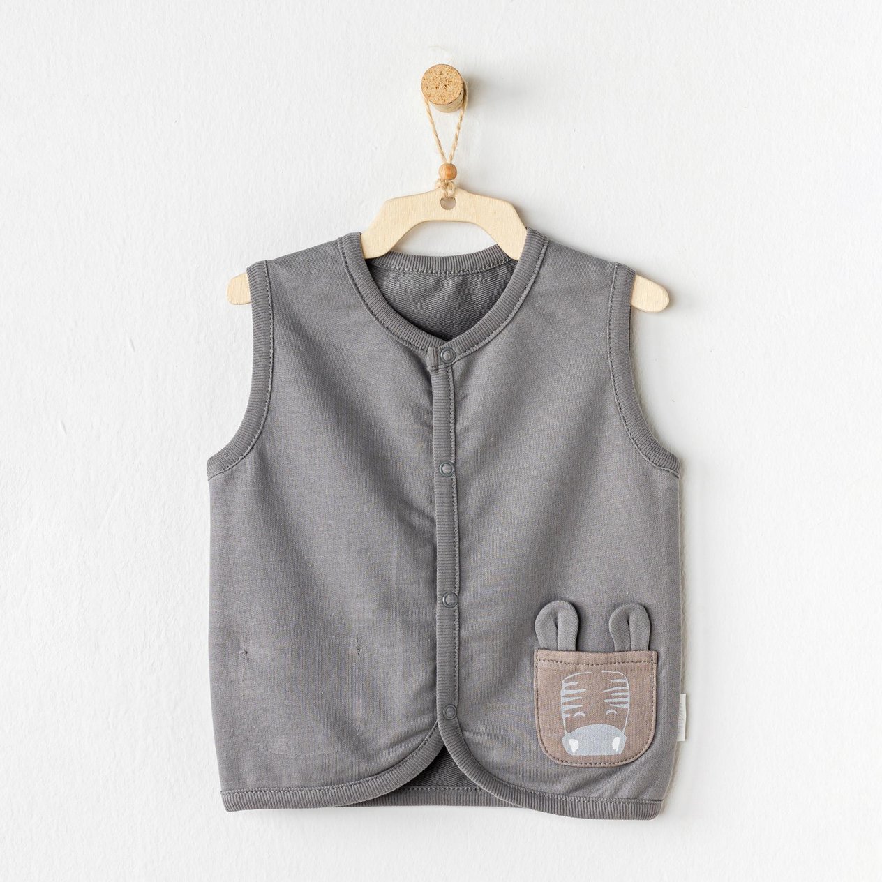 ANW-AC24186Andywawa Vest Newborn Zebra Erkek Bebek Yelek