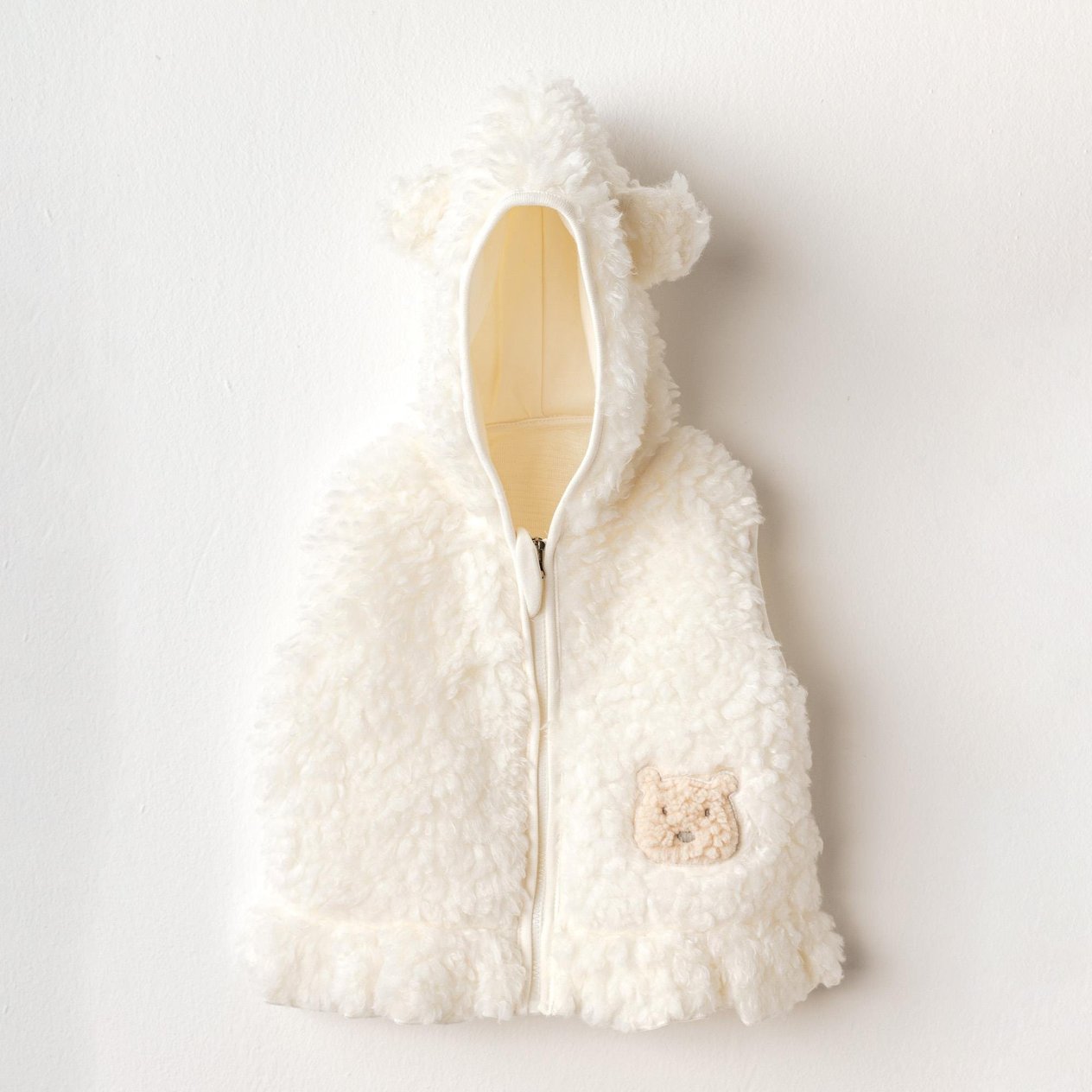 ANW-AC25138Kız Bebek Yelek Vest Plush Basic AC25138
