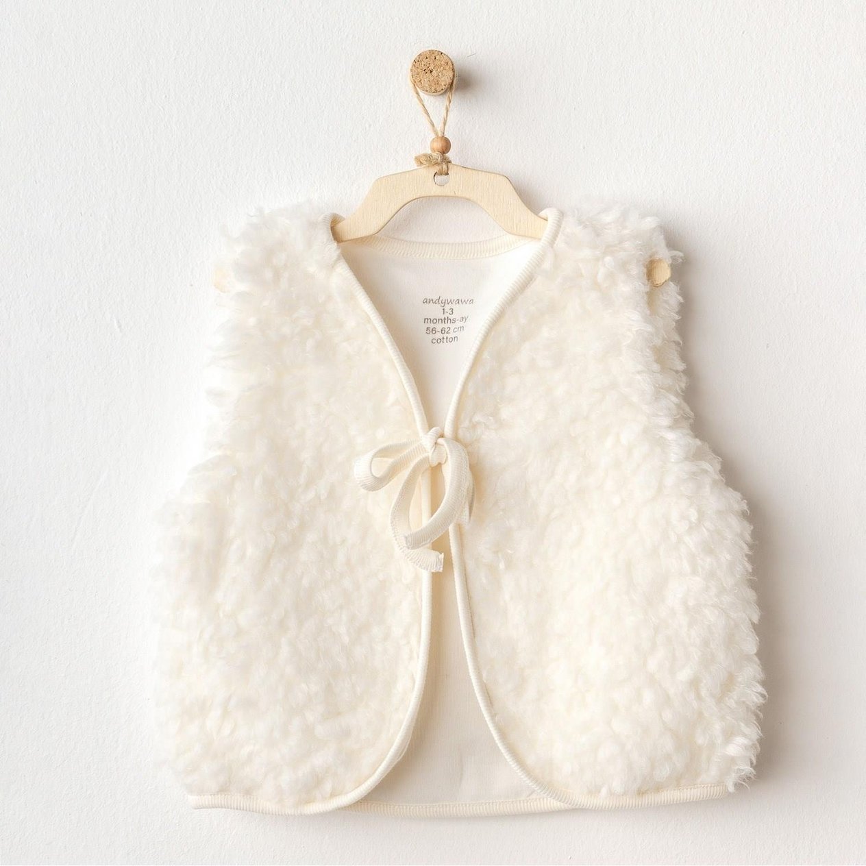 ANW-AC25254Kız Bebek Yelek Vest Plush Basic AC25254