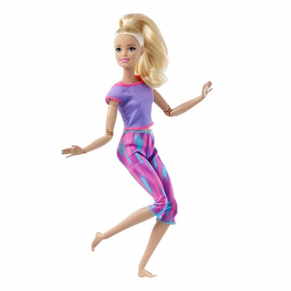 Mattel Barbie GXF04 Barbie Sonsuz Hareket Bebeği Sarışın Desenli