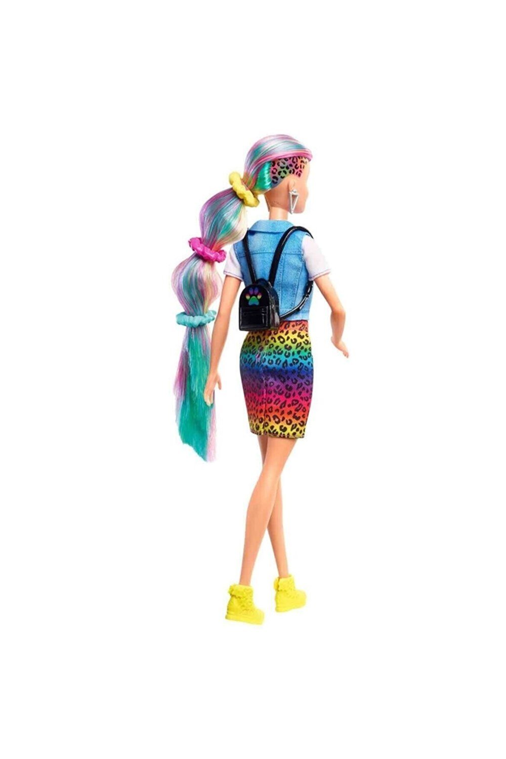 MATE-GRN81Barbie GRN81 Leopar Desenli Saçlar Oyun Seti