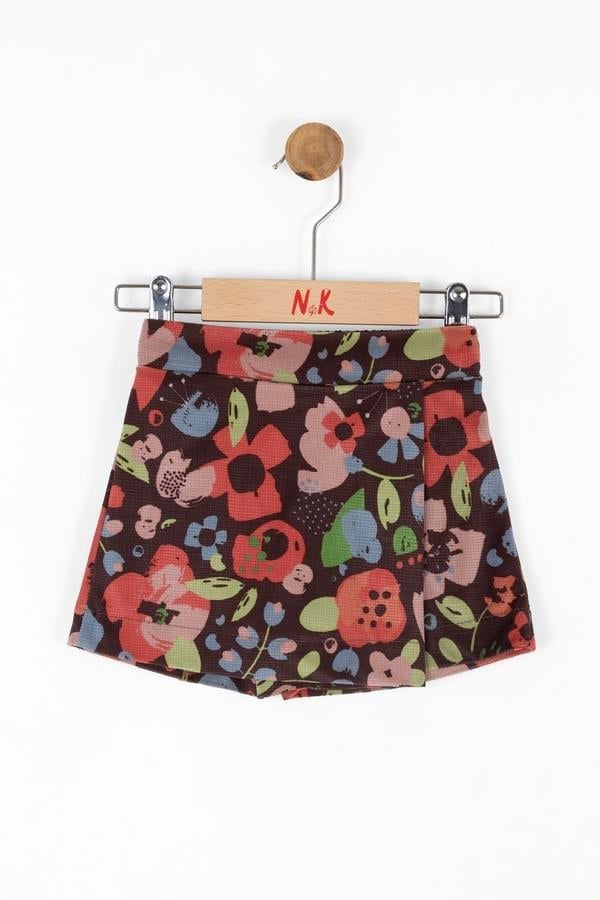 NK-57611Kız Çocuk Colorful Etek