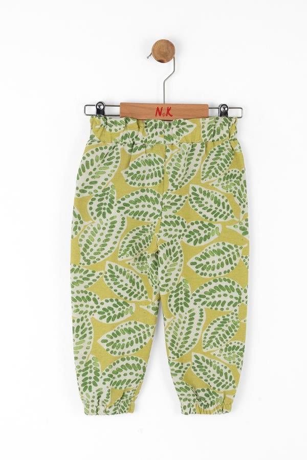 NKY-58606Kız Bebek Leaf Pantolon
