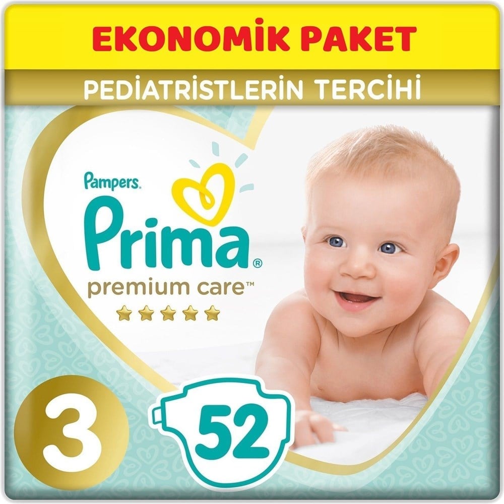 Prima Pampers Premium Care Bebek Bezi 52'li 3 No