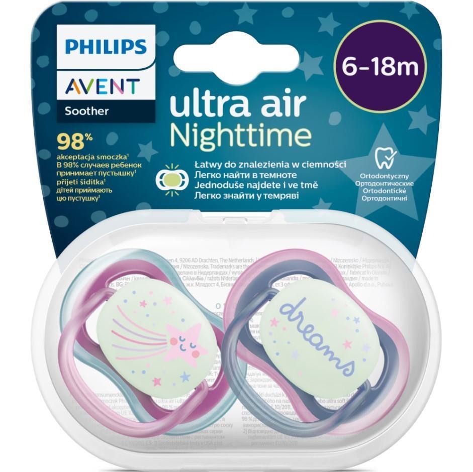 PAV-376/14Philips Avent Ultra Air Night Karanlıkta Parlar Gece Emziği 6-18 ay Kız