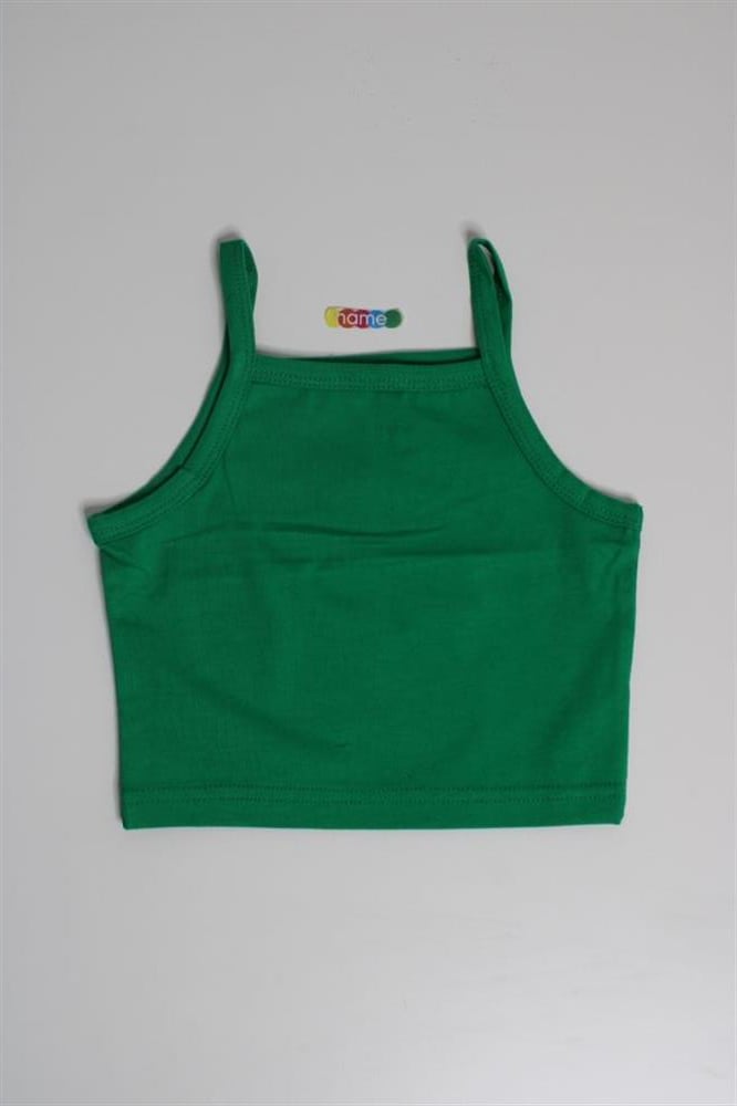 WRG-3686Kız Çocuk 5-14 Yaş İp Askılı Crop Body