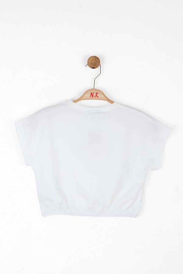 NKY-36573Kız Çocuk Line Tshirt 36573