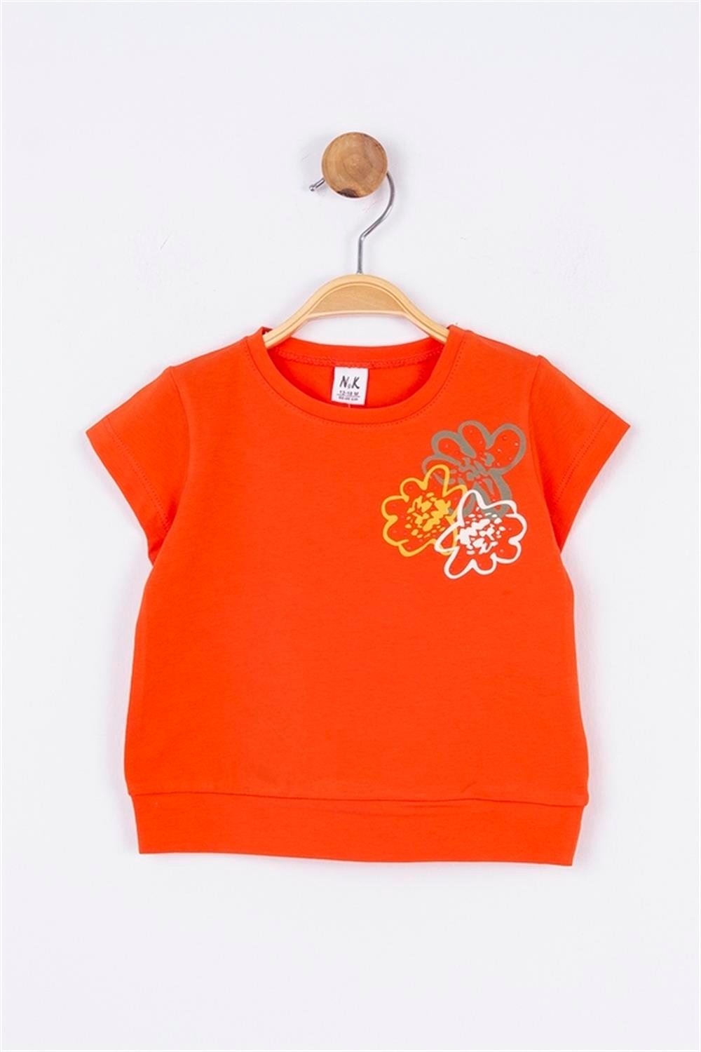 NKY-34608Kız Bebek Çiçek Baskılı Bluz