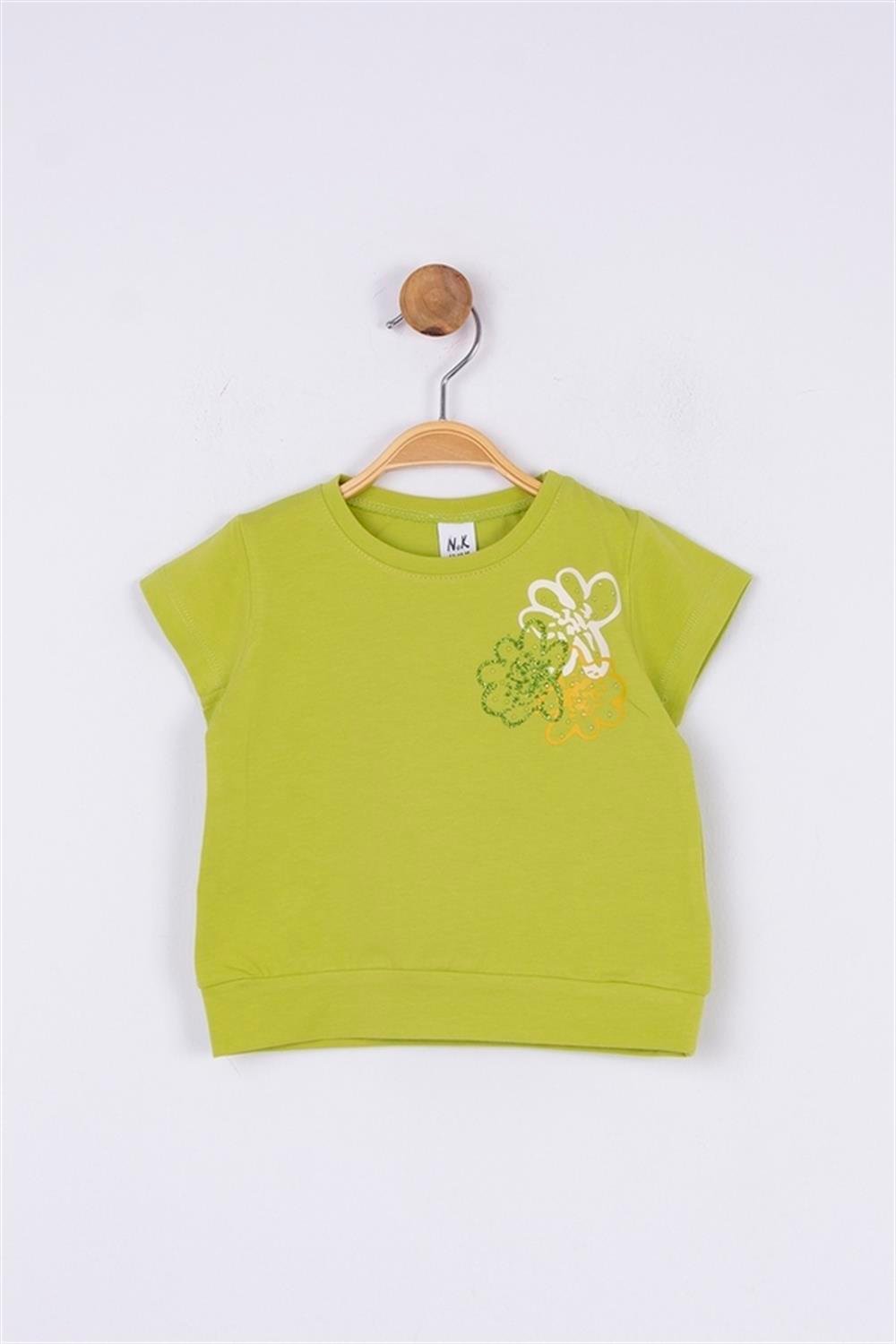 NKY-34608Kız Bebek Çiçek Baskılı Bluz