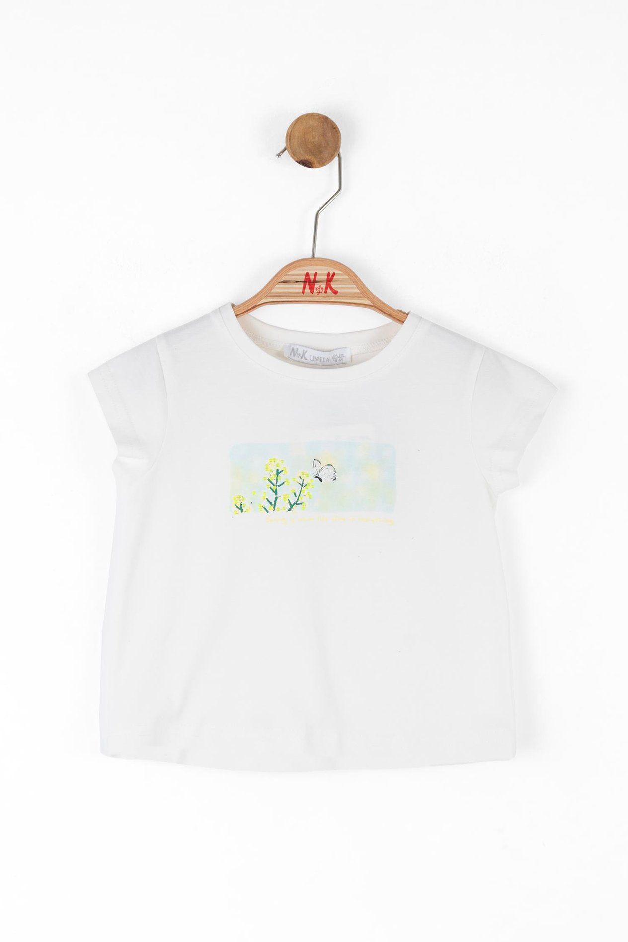 NKY-38624Kız Bebek Butterfly Tshirt