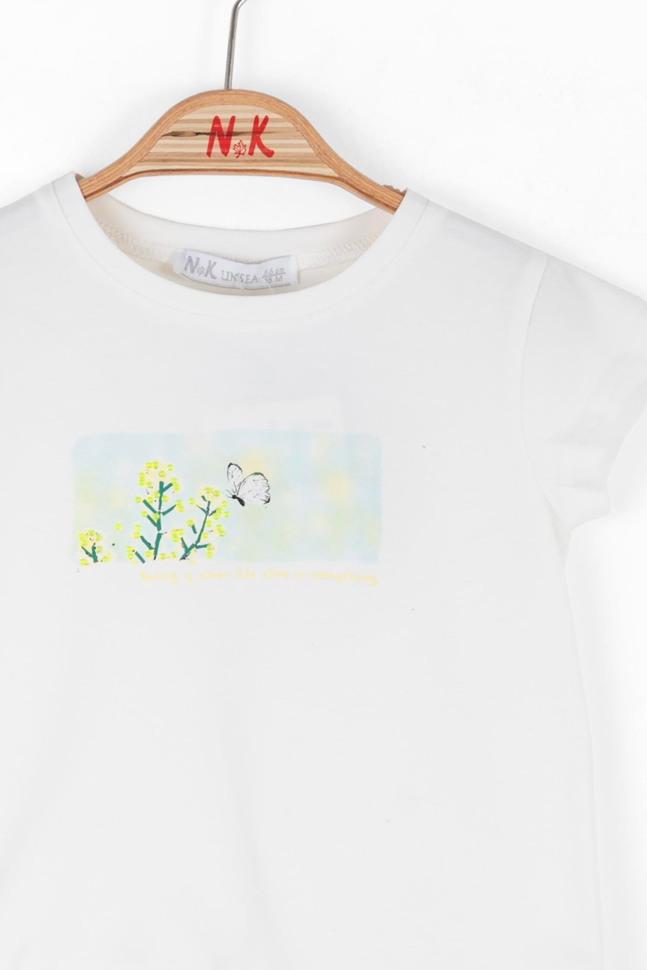 NKY-38624Kız Bebek Butterfly Tshirt