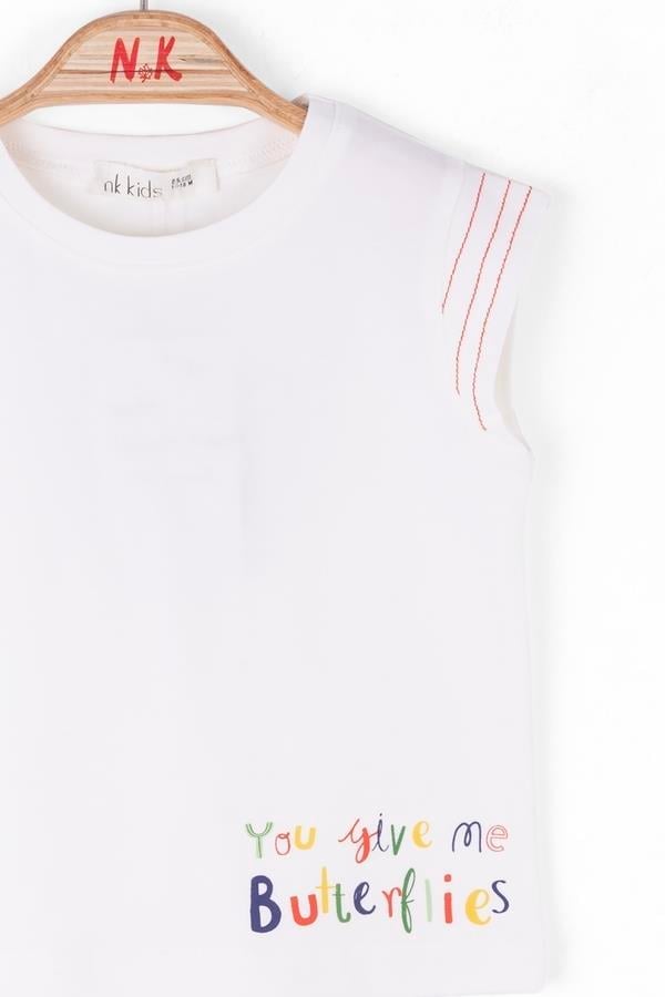 NKY-38637Kız Bebek Colourful Tshirt