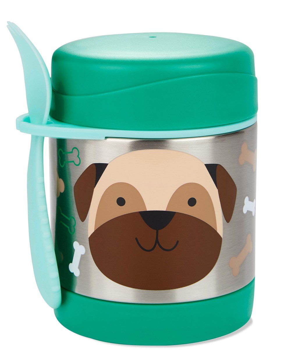 SKP-9L510210Skip Hop Çelik Mama Saklama ve Taşıma Termosu Pug 2 Parça Set 325 ml