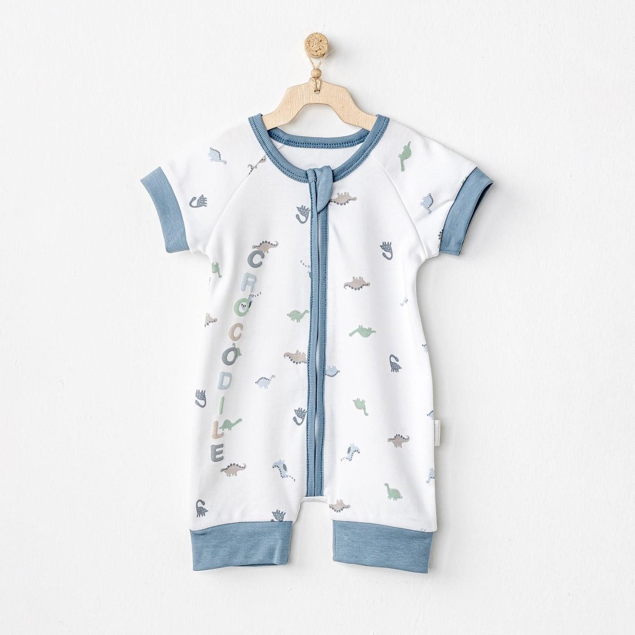 ANW-AC24563Erkek Bebek Tulum Romper Dinosaur AC24563