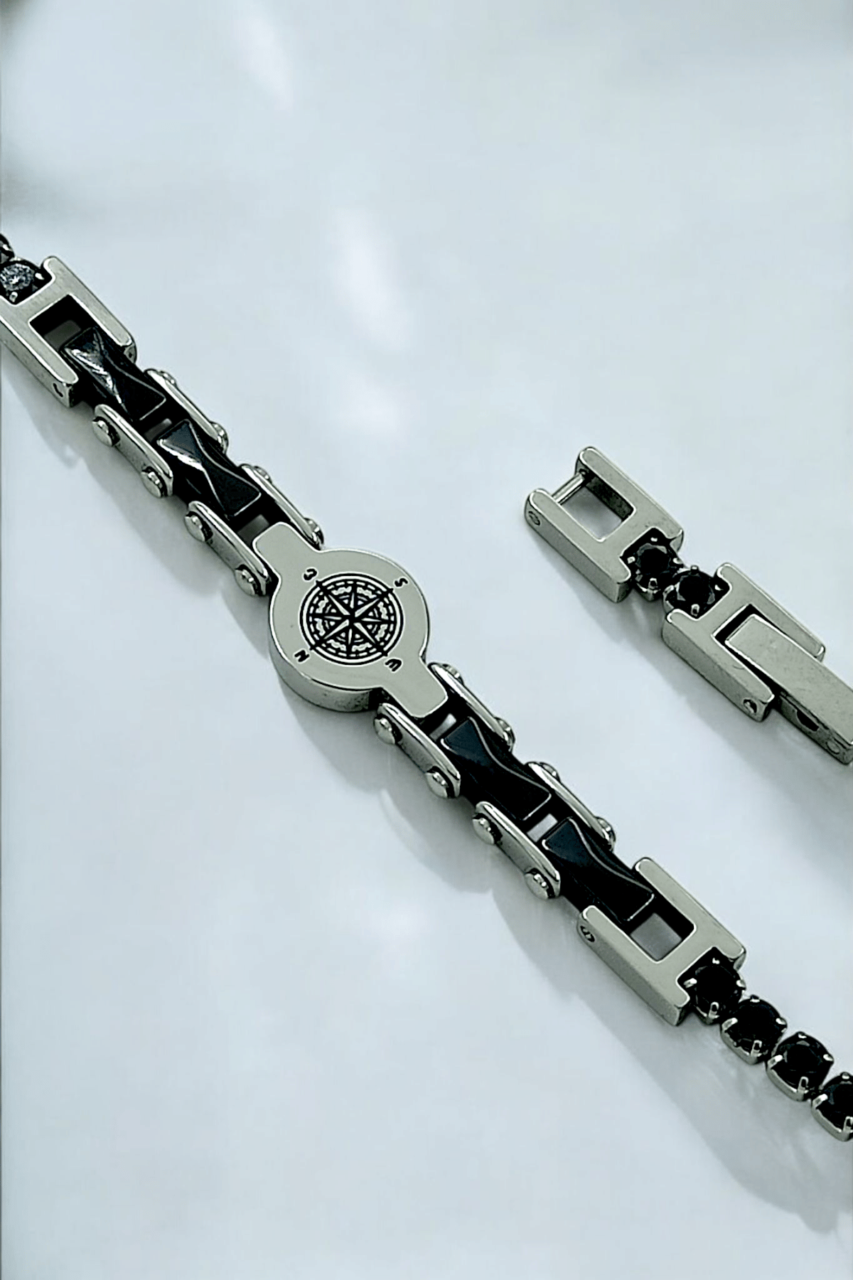 Çelik Erkek Bileklik Pusula Su Yolu Model Bileklik 70766