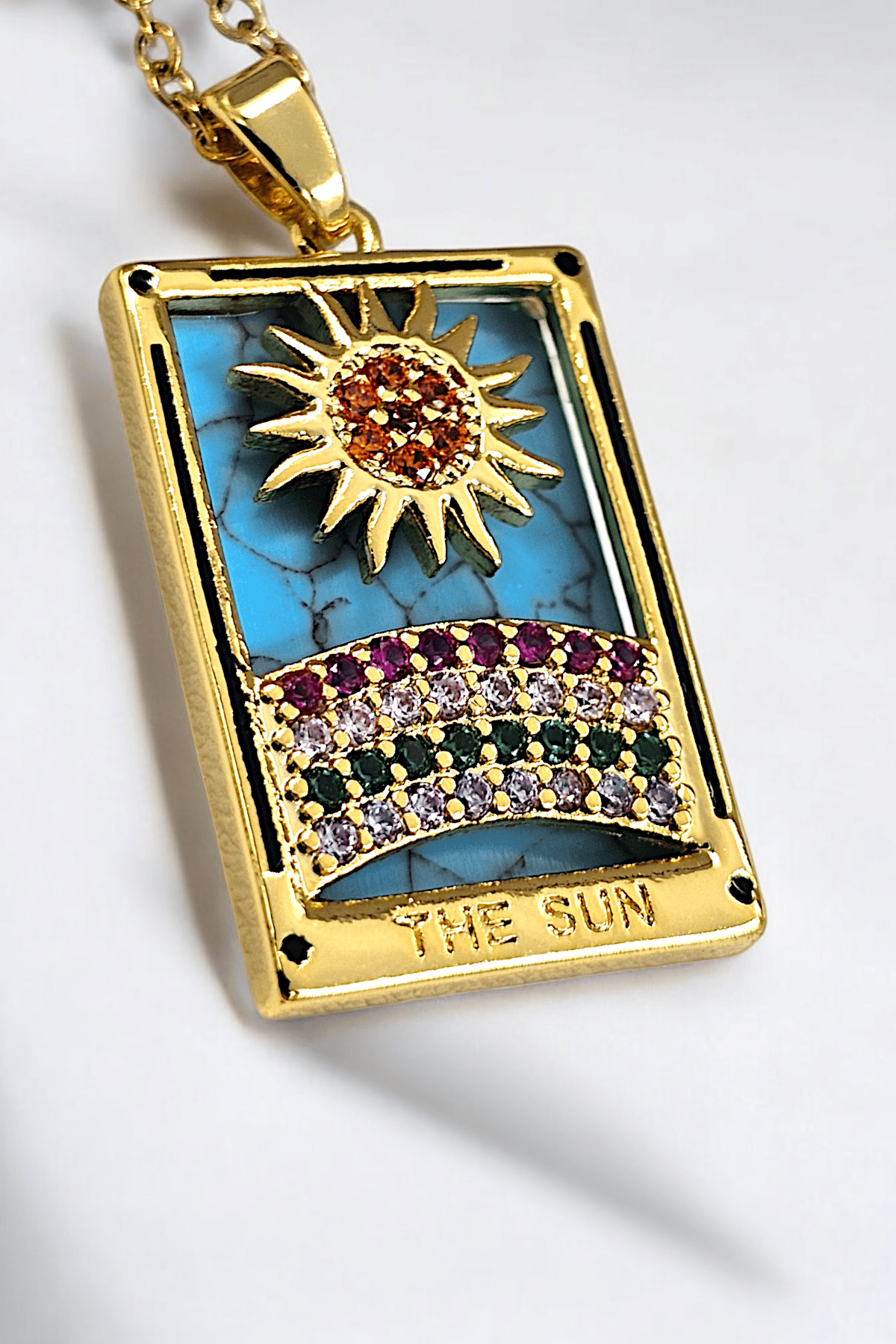 Çelik Güneş Tarot Kolye