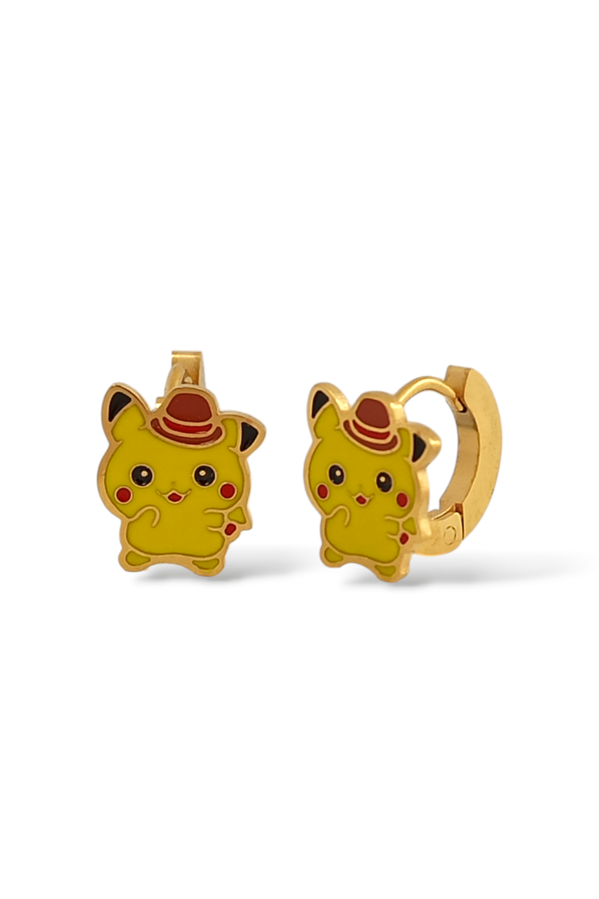 Çelik Minimal Çocuk Küpe Pikachu Küpe
